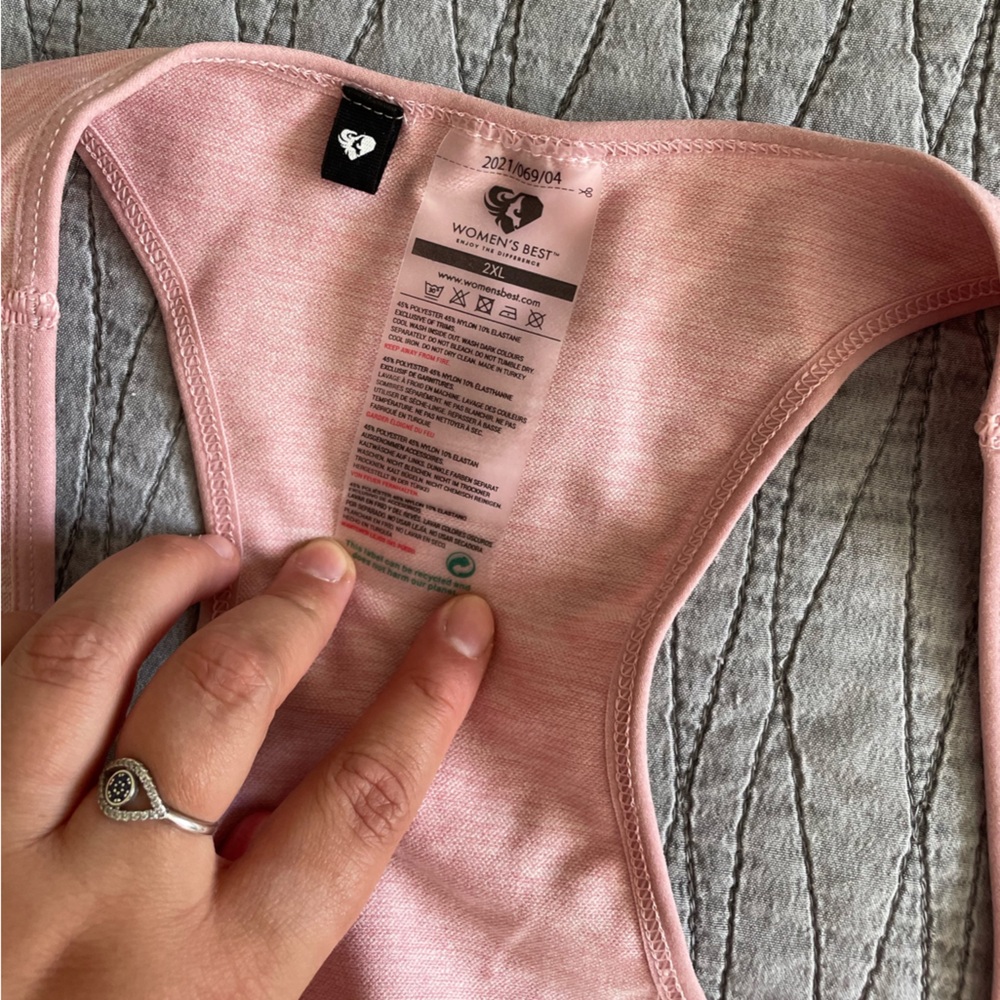 NWOT Women’s Best Move Seamless Light Pink Marl Sports Bra Size 2X - Picture 6 of 6